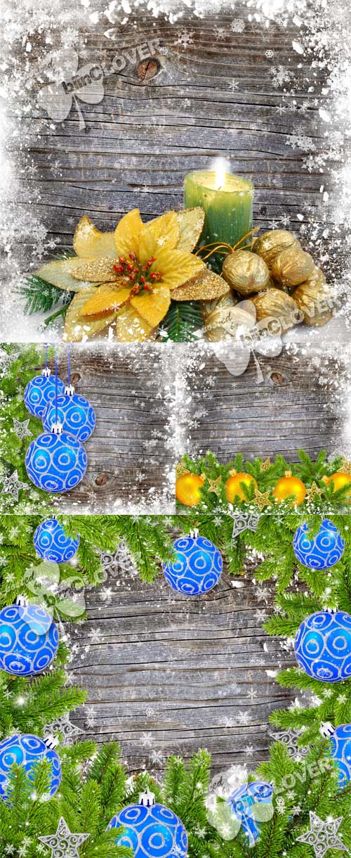 Christmas decoration on wooden background 0239