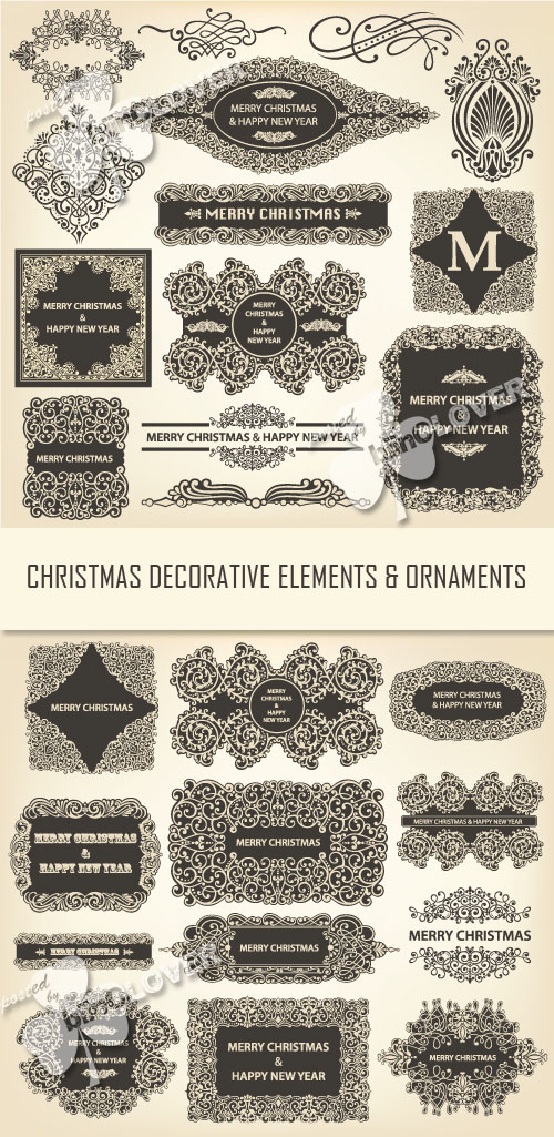 Christmas decorative elements and ornaments 0343