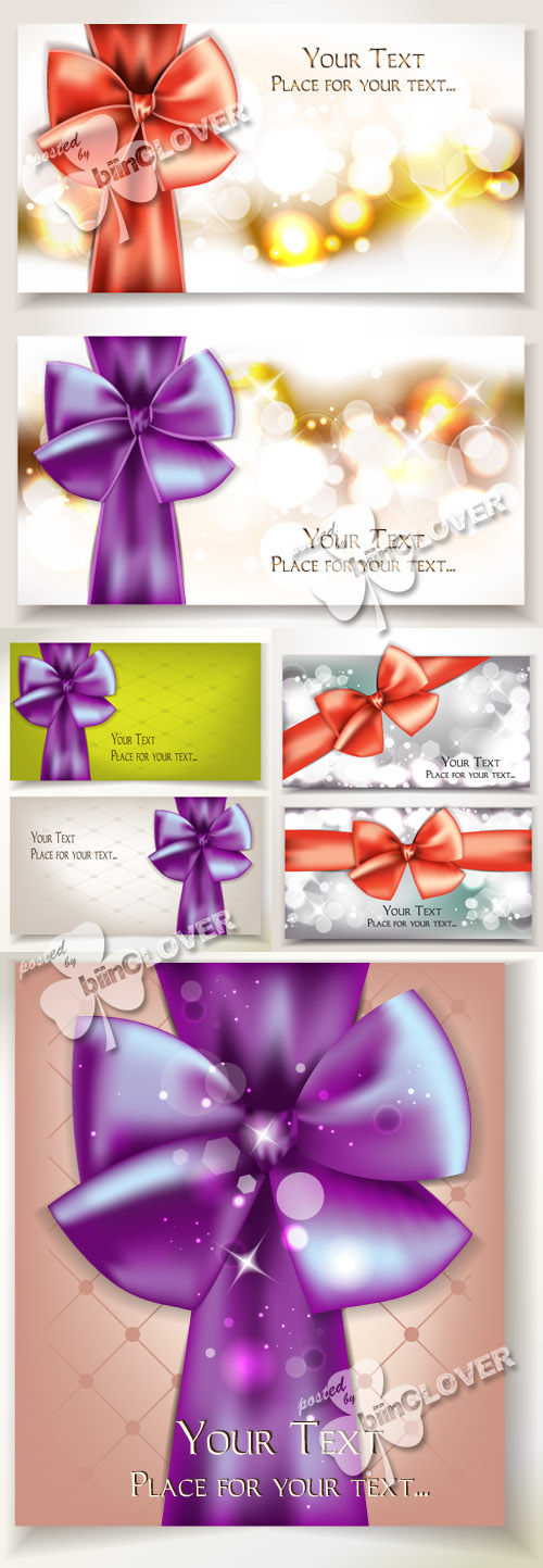 Gift cards with bright bows 0346