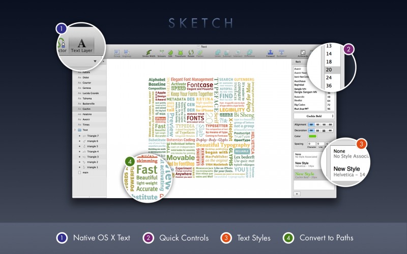 Sketch - легкий векторный редатор, для проектирования иконок и интерфейсов