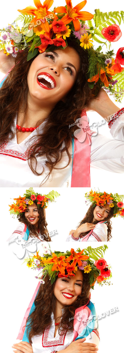 Girl in the national Ukrainian costume 0370