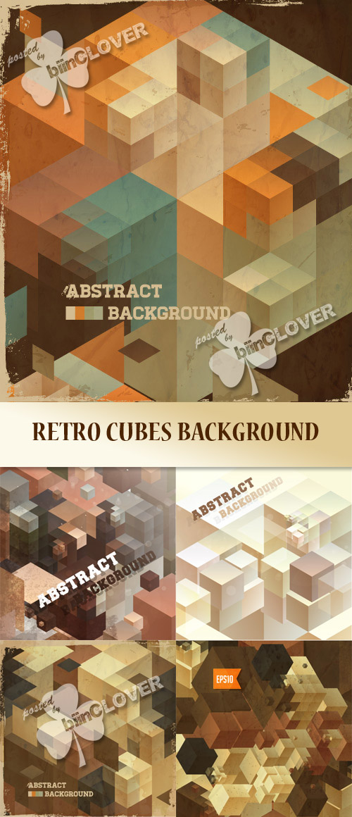 Retro cubes background 0384