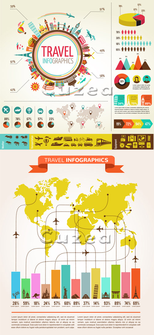    / Infografic elements for travel in vector