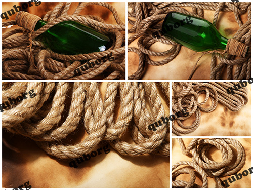 Stock Photos - Old Bottle and Rope