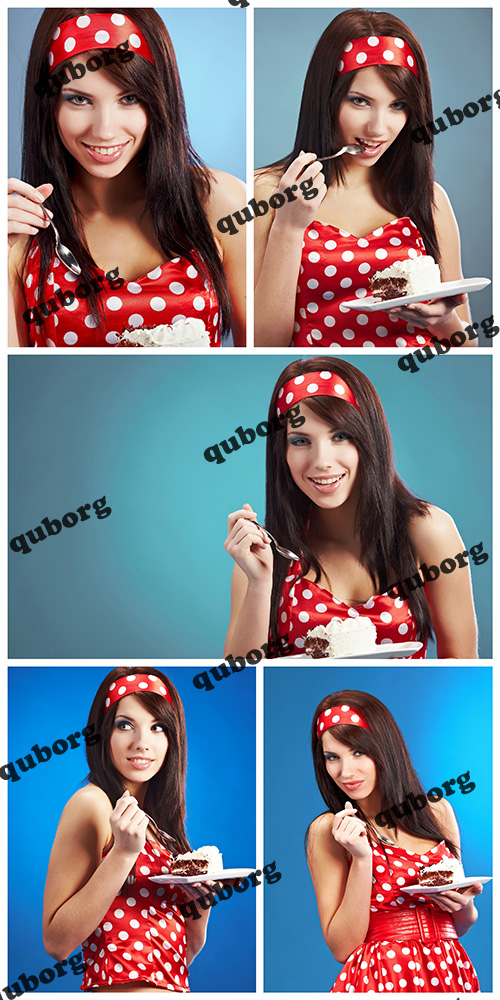 Stock Photos - Beauty Girl with the Cake