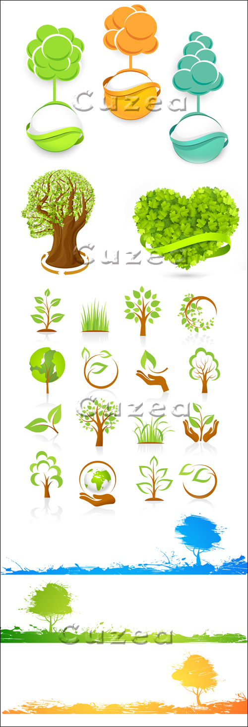    / Set of nature icons in vector