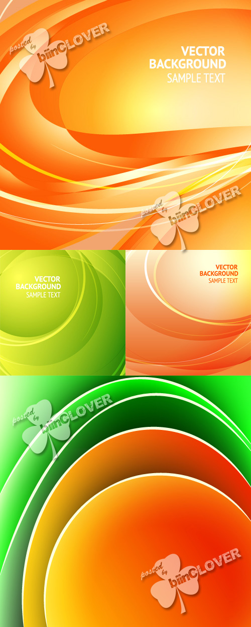 Abstract orange and green background 0398