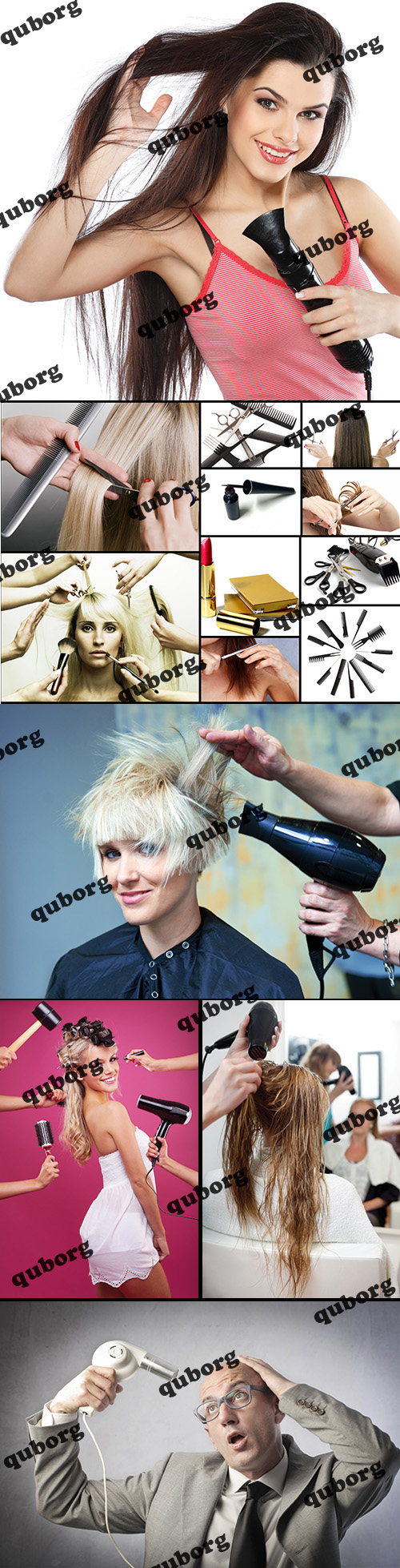 Stock Photos - Hairdresser People with a Hairdryer